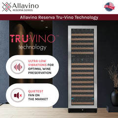 Allavino - Reserva Series 172 Bottle Dual Zone Built-In Wine Refrigerator with Stainless Steel Door