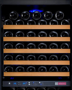 Allavino - 24" Wide FlexCount II Tru-Vino 172 Bottle Dual Zone Black Wine Refrigerator
