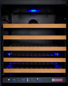 Allavino - 24" Wide FlexCount II Tru-Vino 172 Bottle Dual Zone Black Wine Refrigerator