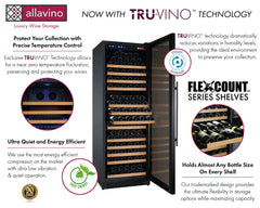 Allavino - FlexCount Series 349 Bottle Three Zone Tall Side-by-Side Wine Refrigerator
