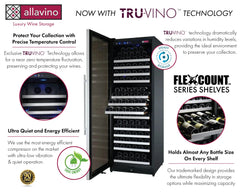 Allavino - 24" Wide FlexCount II Tru-Vino 177 Bottle Single Zone Stainless Steel Wine Refrigerator
