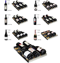 Allavino - 30" Wide FlexCount II Tru-Vino 30 Bottle/88 Can Dual Zone Stainless Steel Built-In Wine Refrigerator/Beverage Center