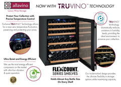 Allavino - FlexCount Series Side-by-Side Built-in Wine Refrigerators with Black Doors
