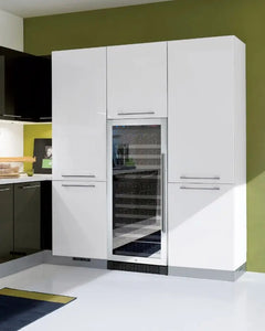 Allavino - 24" Wide FlexCount II Tru-Vino 128 Bottle Single Zone Stainless Steel Left Hinge Wine Refrigerator