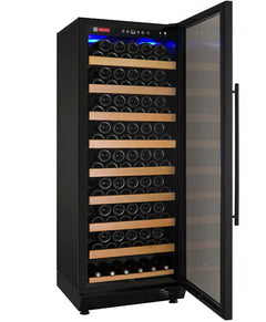 Allavino - Vite Series 99 Bottle Single Zone Freestanding Wine Cooler Refrigerator with Black Door - Right Hinge