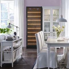 Allavino - Vite Series 99 Bottle Single Zone Freestanding Wine Cooler Refrigerator with Black Door - Right Hinge