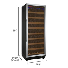 Allavino Vite II Tru-Vino 115 Bottle Single Zone Stainless Steel Right Hinge Wine Refrigerator