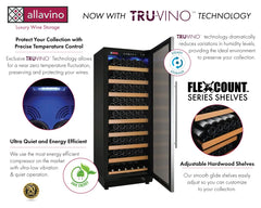 Allavino Vite II Tru-Vino 115 Bottle Single Zone Stainless Steel Right Hinge Wine Refrigerator