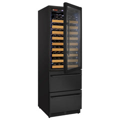 Allavino - 108 Bottle Stainless Steel Wine Refrigerator with Two Refrigerated Drawers