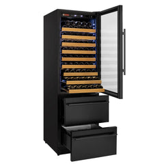 Allavino - 108 Bottle Stainless Steel Wine Refrigerator with Two Refrigerated Drawers