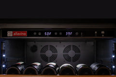 Allavino - 108 Bottle Stainless Steel Wine Refrigerator with Two Refrigerated Drawers