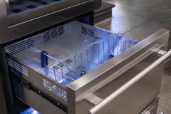 Allavino - 108 Bottle Stainless Steel Wine Refrigerator with Two Refrigerated Drawers