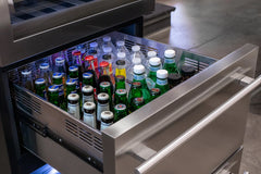 Allavino - 108 Bottle Stainless Steel Wine Refrigerator with Two Refrigerated Drawers