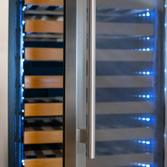 Allavino - 108 Bottle Stainless Steel Wine Refrigerator with Two Refrigerated Drawers