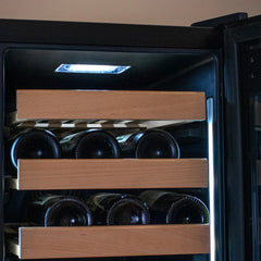 Allavino - 100 Bottle Stainless Steel French Doors Dual Zone Wine Refrigerator with Two Refrigerated Drawers