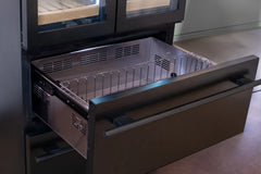 Allavino - 100 Bottle Stainless Steel French Doors Dual Zone Wine Refrigerator with Two Refrigerated Drawers