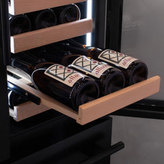 Allavino - 100 Bottle Stainless Steel French Doors Dual Zone Wine Refrigerator with Two Refrigerated Drawers
