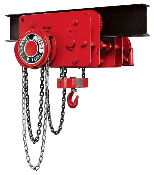 Chester Zephyr Steel Low Headroom Plain Trolley Hand Chain Hoist - 1421-0150