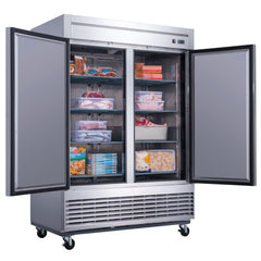 Chef AAA - T55F Commercial 55" Reach-In Freezer Solid 2 Door 40 cu.ft.