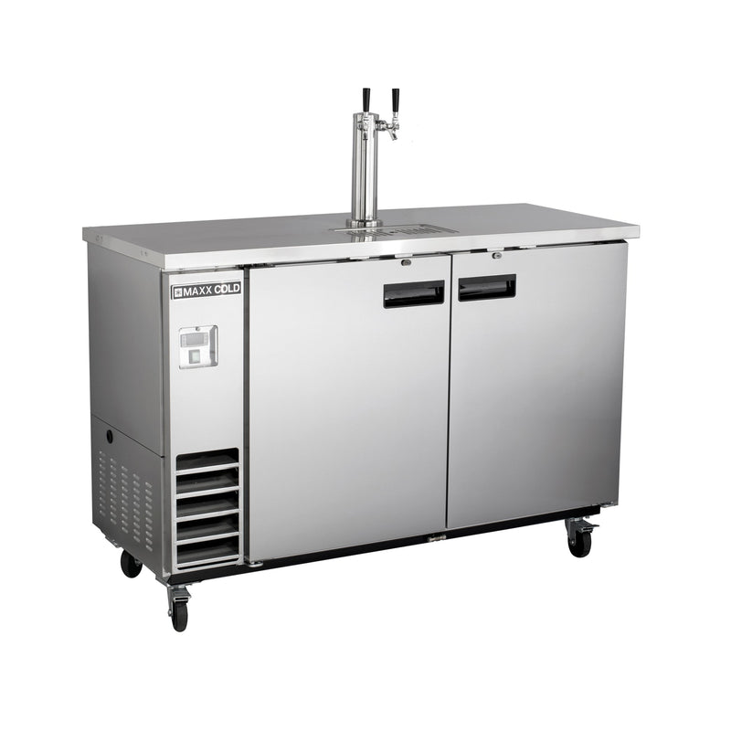 Maxx Cold - MXBD48-1SHC Single Tower, 2 Tap Beer Dispenser, 47.5