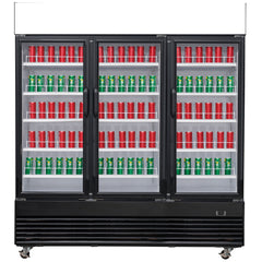 Chef AAA - TSM69R Commercial 78" 3 Glass Door Refrigerator 69.43 cu.ft.