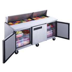 Chef AAA - TSP72 Commercial 72" 18 Pan Salad Sandwich Food Prep Table Refrigerator