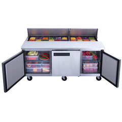 Chef AAA - TSP72 Commercial 72" 18 Pan Salad Sandwich Food Prep Table Refrigerator