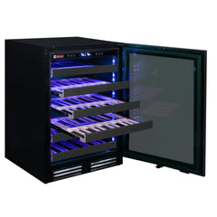 Allavino - Reserva Series 50 Bottle Single Zone Built-In Wine Refrigerator - Black Stainless Steel