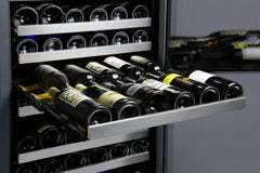Allavino - FlexCount Series 256 Bottle Dual Zone Semi-Tall Side-by-Side Wine Refrigerators with Stainless Steel Doors