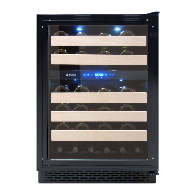 Vinotemp - VT-24PR46, Vinotemp Private Reserve Series Panel Ready Dual-Zone 24