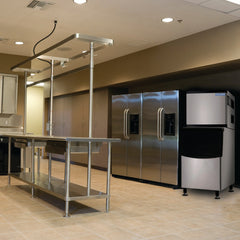Norpol NPCIM350M 350 lbs. Freestanding Commercial Ice Maker in Stainless Steel
