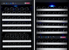 Allavino - FlexCount Series tall side-by-side wine refrigerator Stainless Steel Doors